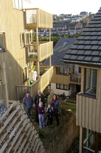  Residents in amongst the gabions